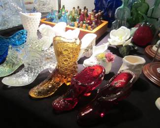 Vintage Fenton Glass Shoes