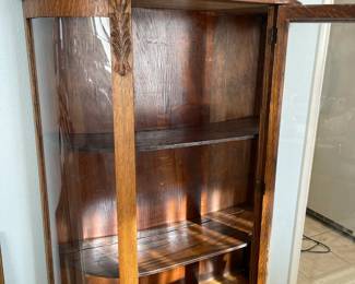 Showing the door open