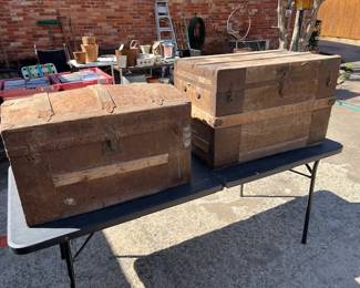 We have two antique trunks