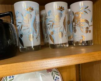 Wonderful Mid-Century high ball glasses by William A Meier