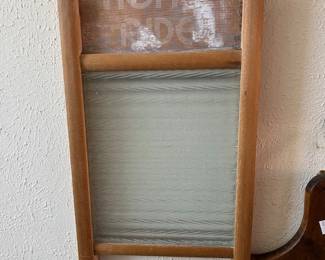 Antique glass washboard
