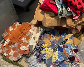 A close look at some of the quilt blocks