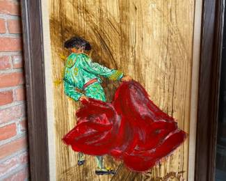 Large Matador art piece, signed