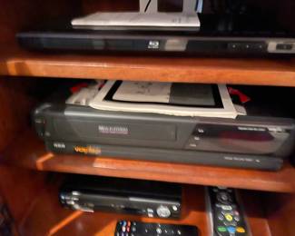 DVD and VHS players in the Den
