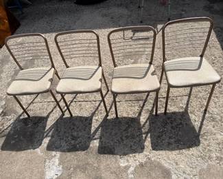 Set of 4 Mid-Century Cosco Folding Chairs