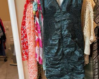 Scarves, cocktail dress