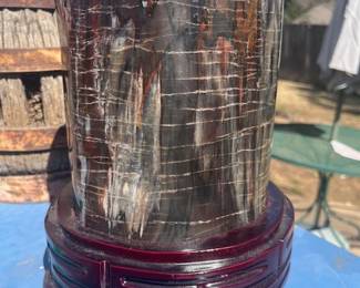 Large Polished Petrified Wood with stand