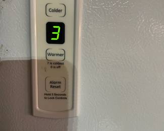 Freezer control panel 