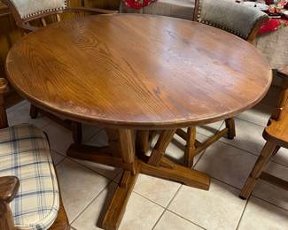 The vintage Ranch Oak dining table