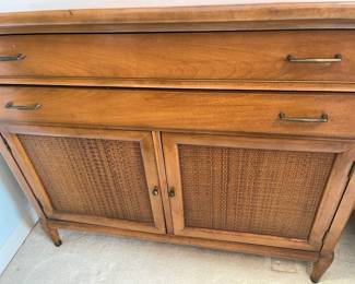 A close look at the doors and drawers of the server