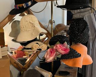 Great hats, vintage shoes and vintage boxes