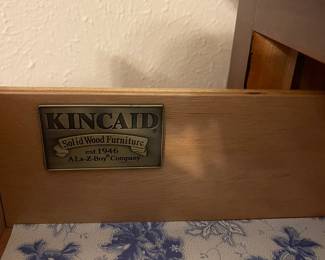 Kincaid label of the furniture in the Master bedroom. All the furniture is made of solid wood!