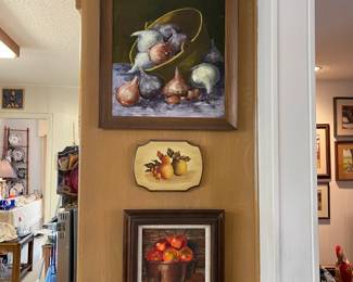 More art pieces in the kitchen by Doris and Dale