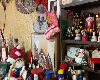 Lots more Tole pieces, Santa, handmade teddy bears, wreaths