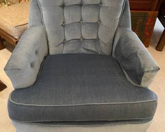 Vintage blue arm chair made by The Kincaid Co