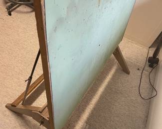 The drafting table in folded position
