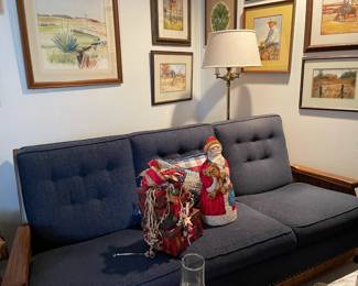 Vintage Ranch Oak Sofa made by Brandt Co. from Fort Worth, Texas from the mid-20th century for almost 50 years.