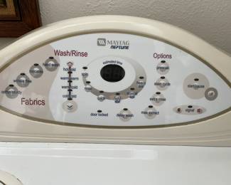 Maytag control panel for the washer