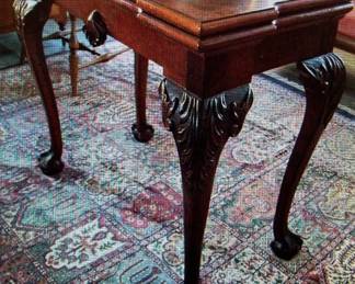 card table side view with top folded together