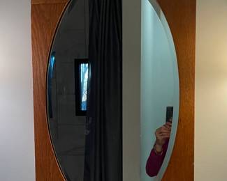 antique wood frame mirror 