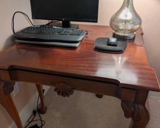 Vintage Chippendale style flip-top card table