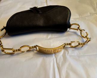 Authenticated Christian Dior Saddle Ostrich Handbag