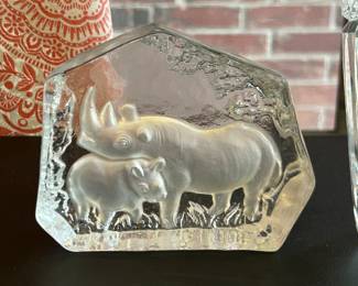 GOEBEL  Crystal West Germany Vintage Art Carved glass