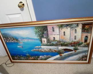 $125 for any 5 pieces of framed art any size $200 00 for 10 pieces