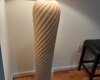 $25.00 Beautiful large textured floor lamp with shade and bulb.