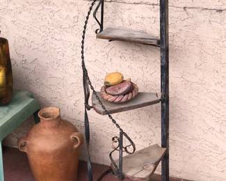 Vintage plant stand, outdoor decor