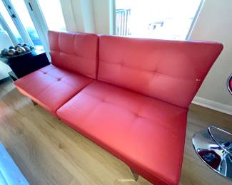 Red loveseat FUTON 