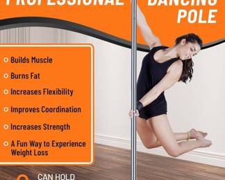 DANCE POLE -  shoes - accessories - Mirror studio set up 