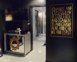 Atlanta Estate Sale Ponce City Market Bedroom Mirror Accent Cabinet Channel Art