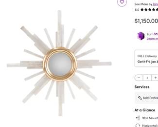 Atlanta Estate Sale Ponce City Market Starburst Mirror 