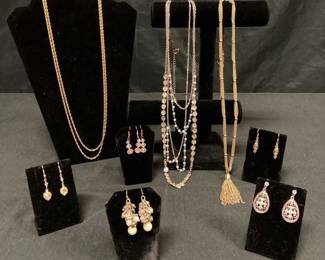CT137VCostume, jewelry collection, necklaces, and beaded earrings