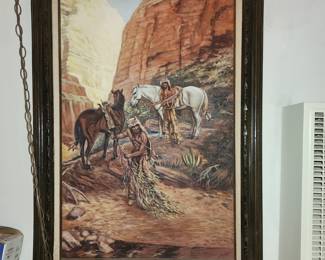 Framed painting Oil on Canvas. Signed lower right SOLD