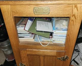 White Clad Antique Ice box $75