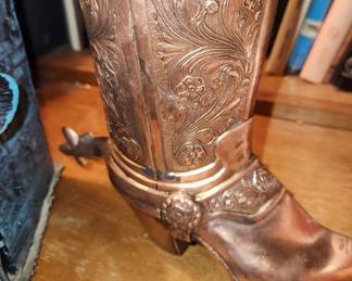 Heavy cast cowboy boot - planter $25