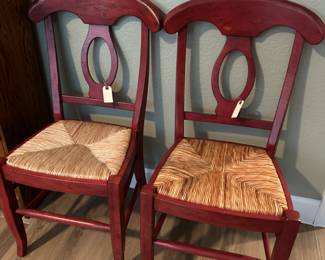 Pottery Barn Red Chairs