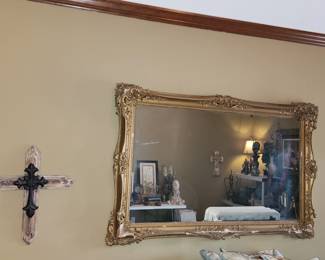 Framed Mirror & cross