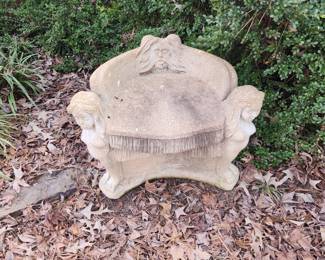 Outside concrete chair