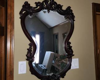 Another view of framed mirror