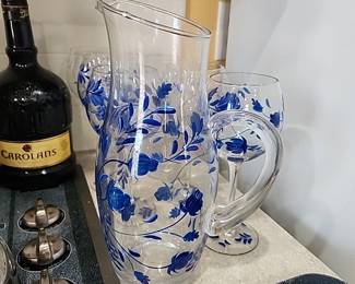 Pitcher with matching glasses