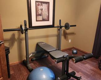 Weight bench & other items