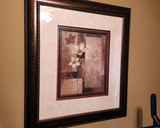 Framed & matted picture under under glass