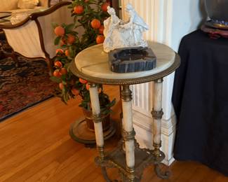 marble and bronze side table