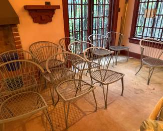 metal custom vintage patio chairs