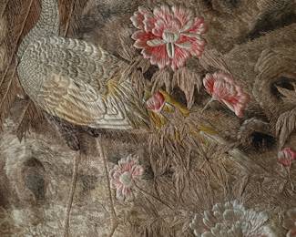Closer look at the stiching of wall hanging