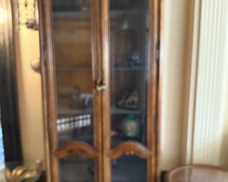 1970 walnut lite curio