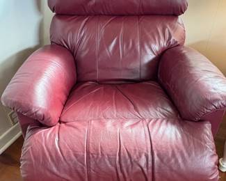 Leather Burgundy Recliner 1
